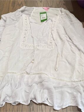 Lilly Pulitzer White Amish Top - New with Tags